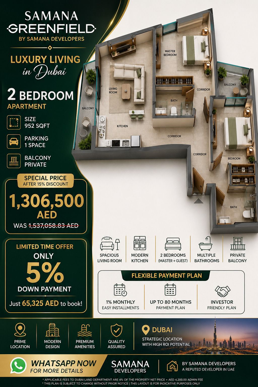 Samana Greenfield 2BR Special Discount Offer